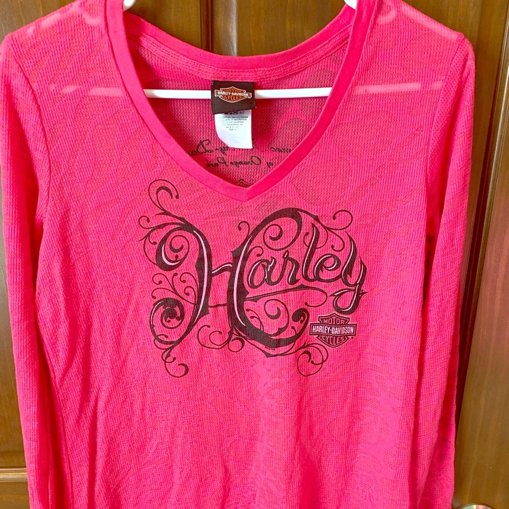Hot pink Harley shirt